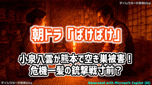 朝ドラ「ばけばけ」小泉八雲が熊本で空き巣被害！危機一髪の銃撃戦寸前？