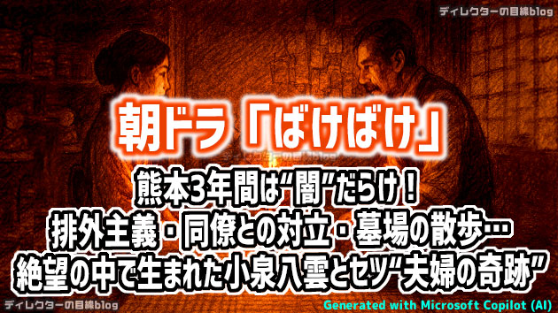 朝ドラ「ばけばけ」熊本3年間は&ldquo;闇&rdquo;だらけ！排外主義・同僚との対立・墓場の散歩&hellip;絶望の中で生まれた小泉八雲とセツ&ldquo;夫婦の奇跡&rdquo;
