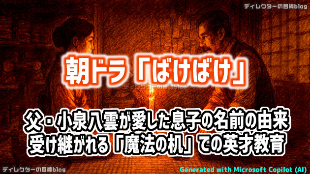 朝ドラ「ばけばけ」父・小泉八雲が愛した息子の名前の由来と、受け継がれる「魔法の机」での英才教育