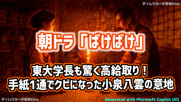 朝ドラ「ばけばけ」東大学長も驚く高給取り！手紙1通でクビになった小泉八雲の意地