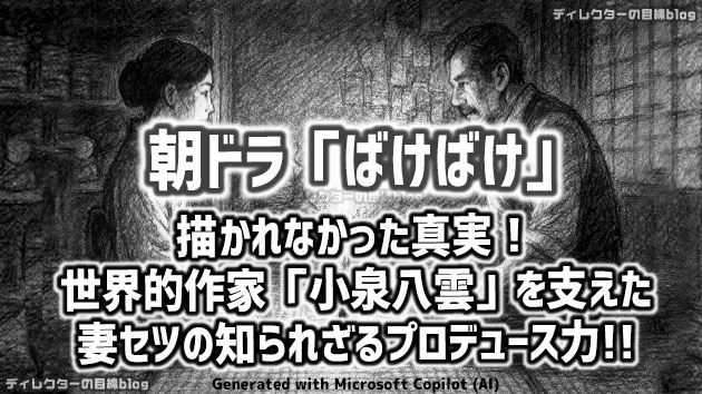 朝ドラ「ばけばけ」描かれなかった真実！世界的作家「小泉八雲」を支えた妻セツの知られざるプロデュース力!!