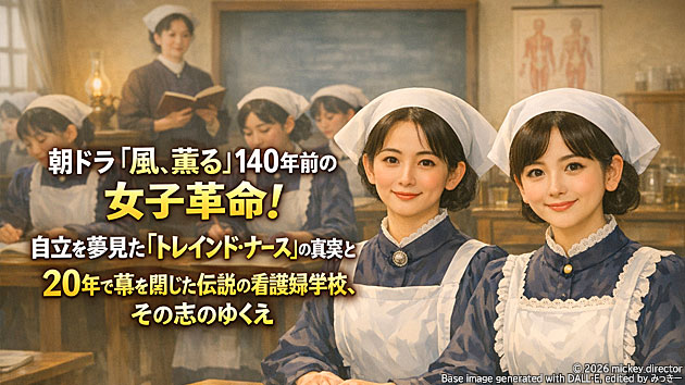 朝ドラ『風、薫る』140年前の女子革命！自立を夢見た「トレインド・ナース」の真実と、20年で幕を閉じた伝説の看護婦学校、その志のゆくえ