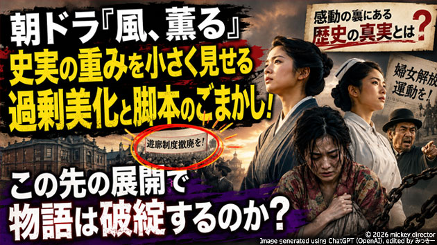 朝ドラ『風、薫る』史実の重みを小さく見せる過剰美化と脚本のごまかし！この先の展開で物語は破綻するのか？