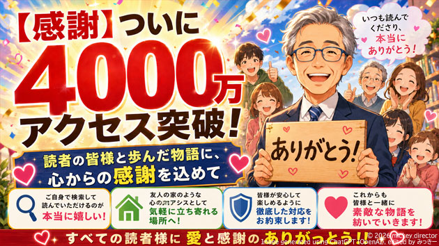 【感謝】ついに4000万アクセス突破！──読者の皆様と歩んだ物語に、心からの感謝を込めて