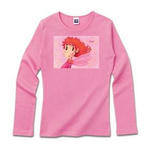 Cute Angel.5リブクルーネック長袖Tシャツディープカラー