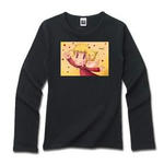 Cute Angel.8-リブクルーネック長袖Tシャツダークカラー