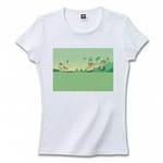 キャラクターイラストのプリントTシャツ(ホワイト)各種