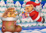 クマのサンタクロース・画像