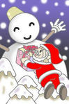 雪ダルマとサンタクロース