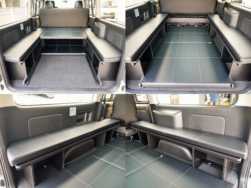 ハイエース２００　専用設計　ベッドキット　便利