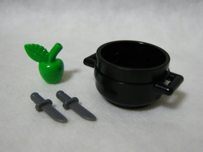 レゴ釜とリンゴと短剣