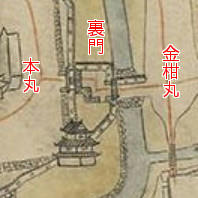 三州吉田城図_裏門