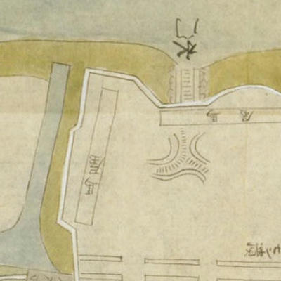 三州吉田之城図_水門