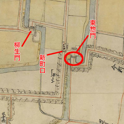三州吉田城図_東惣門