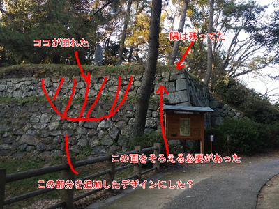 千貫櫓台石垣2019年12月16日撮影
