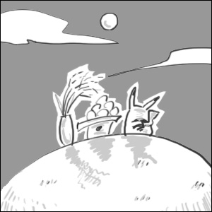 花瓶が倒れそう