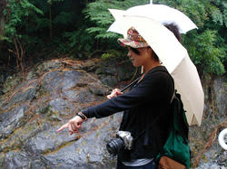 傘流れちゃった～