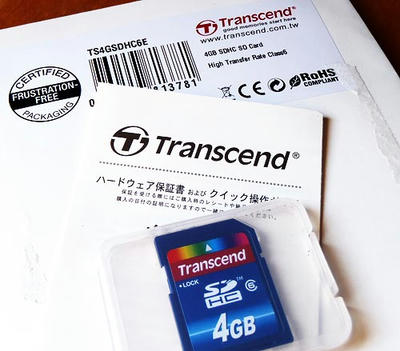 Transcend SDHCカード 4GB Class6