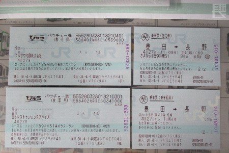 「さよなら１８９系Ｍ５１編成ラストラン」のツアー乗車券とパウチャー券