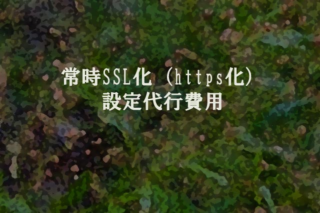 常時SSL化（https化）設定代行費用
