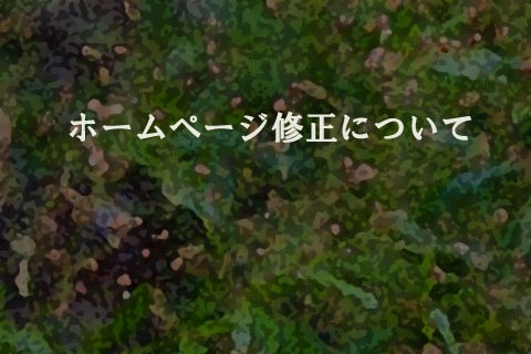 ホームページ修正について