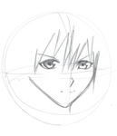 描いてる途中の顔。ソラに似すぎだろ。