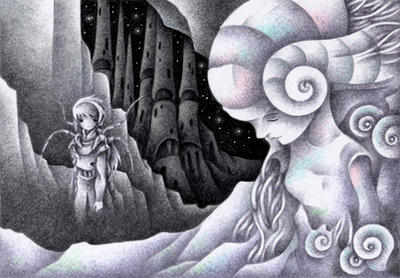 Science fiction Illustration, Images and Pictures - 「Planet of fossil」