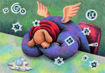 Fairy tale Illustration “Angel Dog”, Images and Pictures - 「Start of story」