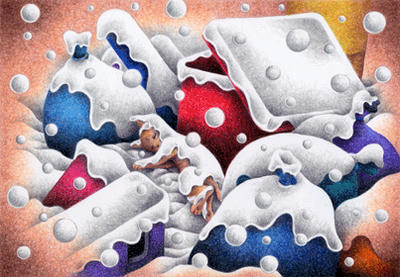 Fairy tale Illustration “Snow Cat”, Images and Pictures - 「Disappearing life」