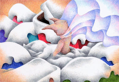 Fairy tale Illustration “Snow Cat”, Images and Pictures - 「Reviving moment」