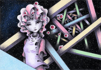 Science fiction Illustration, Images and Pictures - 「Lover in the different world」