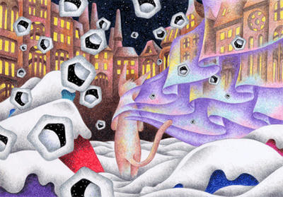 Fairy tale Illustration “Snow Cat”, Images and Pictures - 「New departure」