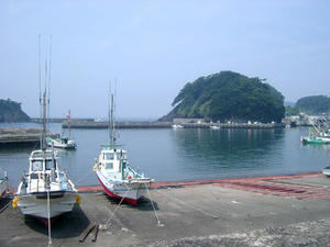 バス停からの海