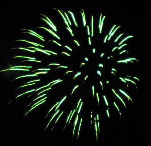 緑の花火