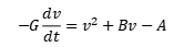 -Gv'=v^2+Bv-A