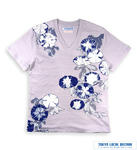 朝顔 Vネック Tシャツ