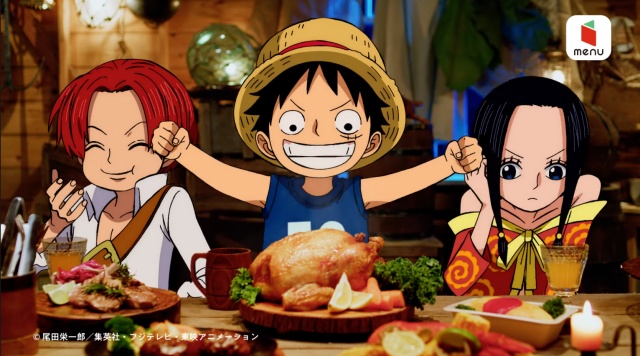 デリバリーアプリ Menu One Piece コラボcm第2弾 子ども達のパーティ編 Logpiece ワンピース ブログ シャボンディ諸島より配信中