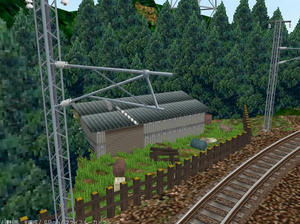 線路脇の小屋