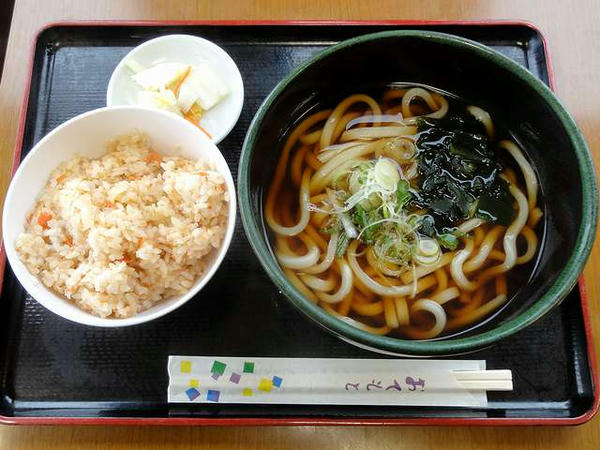 かけうどん＋鮭ごはんセット