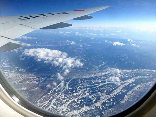 茨城県あたり（だったと思う）の上空