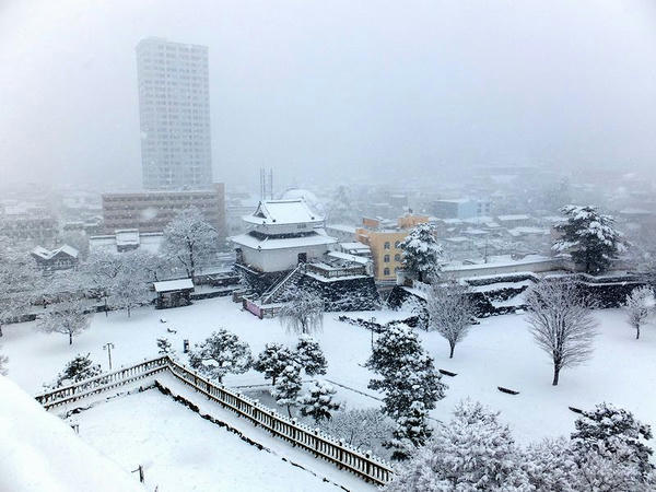 天守台からの光景（稲荷櫓方向）