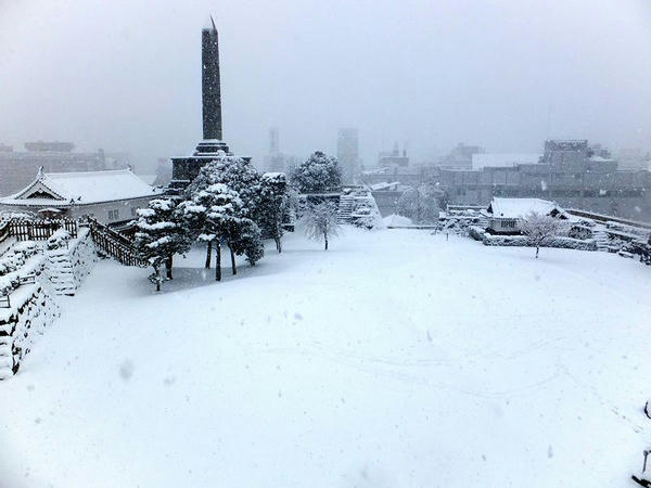 天守台からの光景（本丸恩謝塔方向）