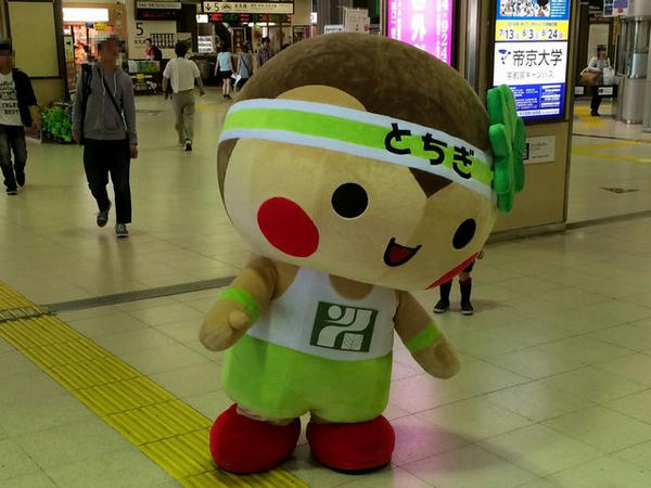 宇都宮駅で見かけたとちまるくん