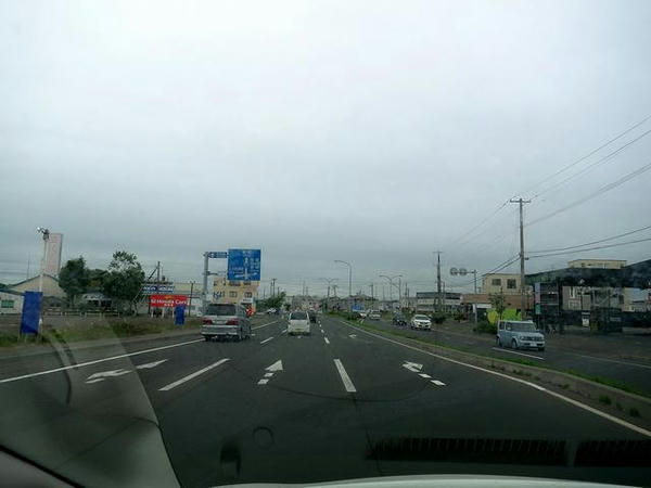 釧路市街地を走行中