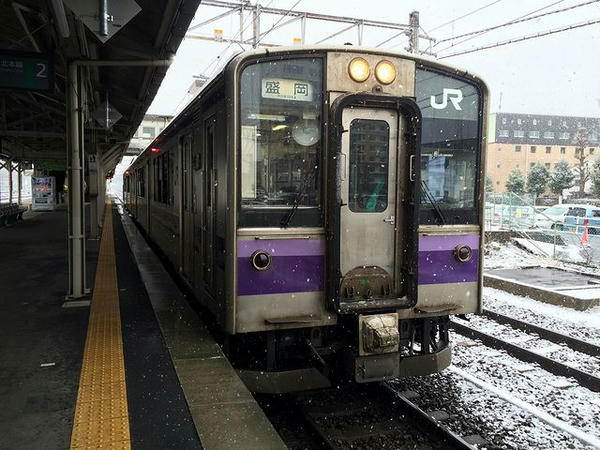 乗車したJR東北本線の列車