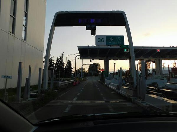 水沢ICから高速に乗って