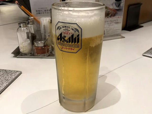 生ビール アサヒスーパードライ（中） 580円