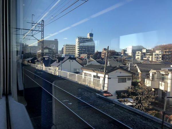 田無駅手前でちょっとだけ高架線に