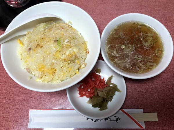 冷し中華定食 1150円 の小チャーハン