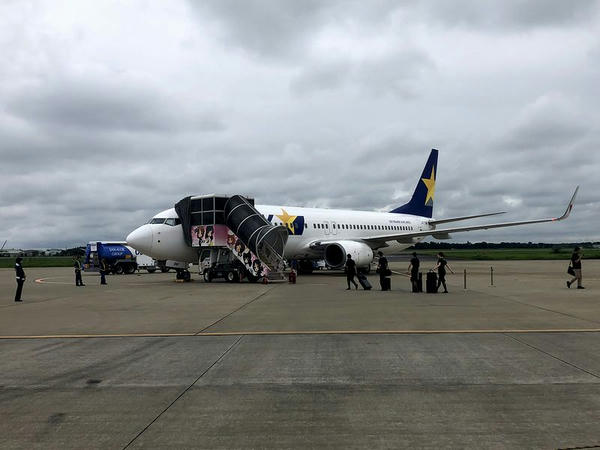 茨城空港に到着したスカイマークSKY790便